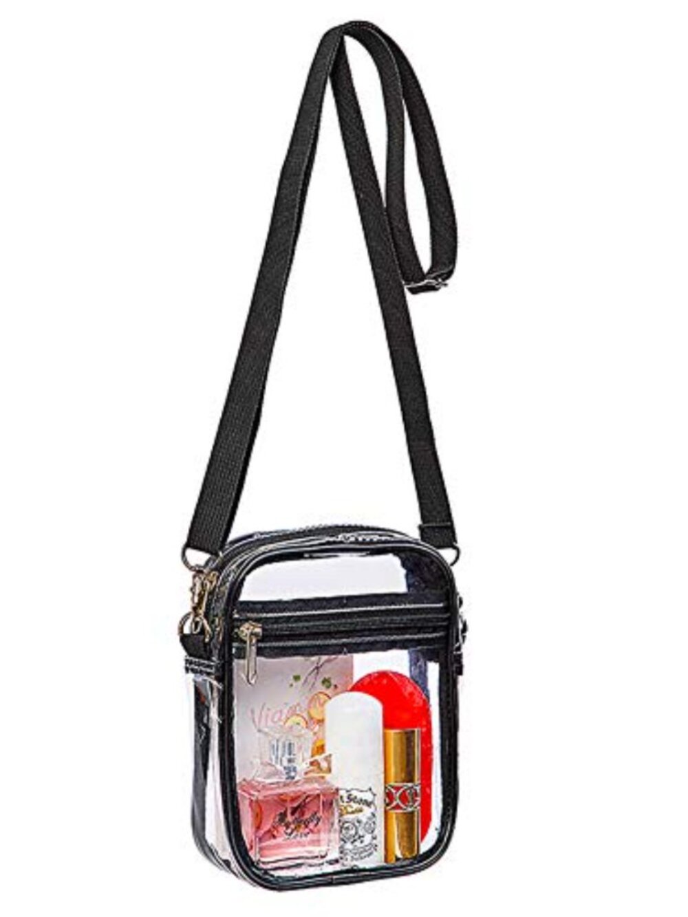Clear PVC Crossbody Bag Stadium Approved See Through Purse